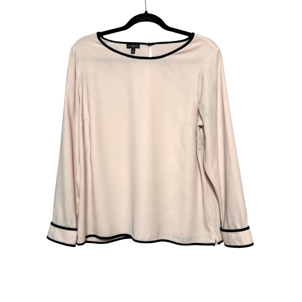 Talbots Quiet Luxury‎ Blouse Womens LP Petite Classic Office Chic French Girl